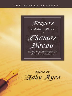 cover image of Prayers and Other Pieces of Thomas Becon